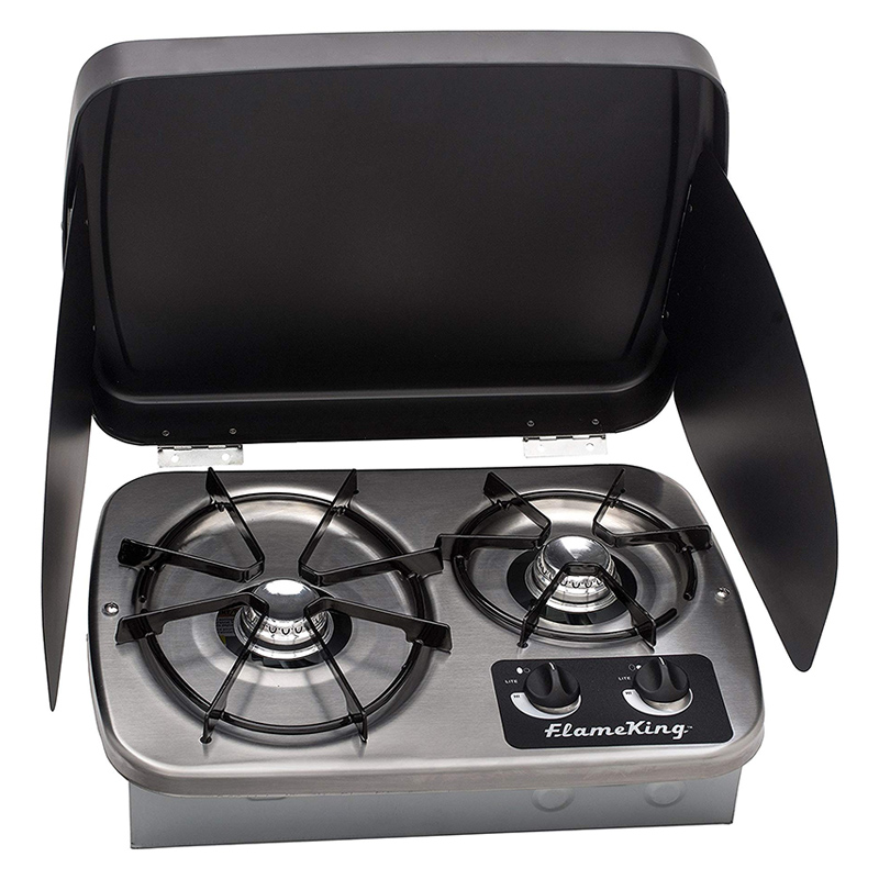 2 Burner BuiltIn RV Stove with wind shield, CSA approved Model