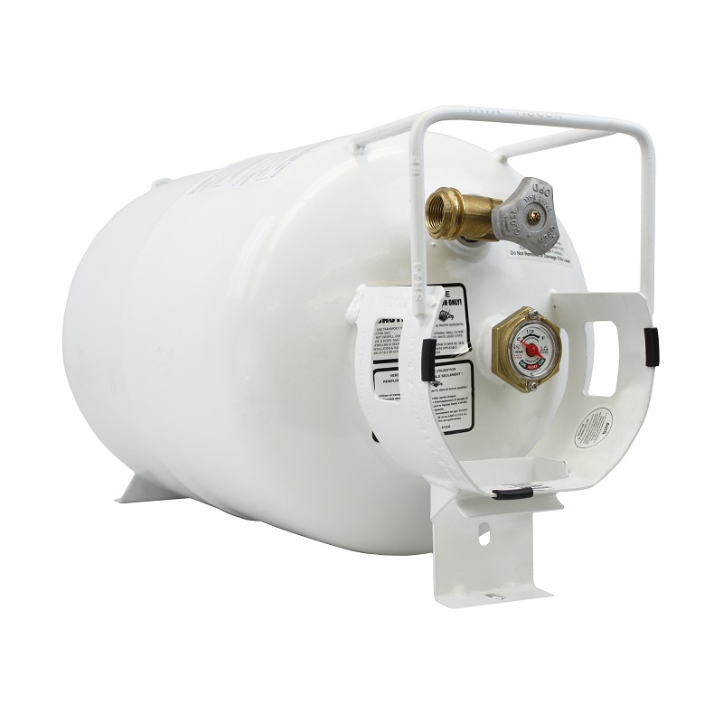 Flame King Empty Propane Gas Cylinder Tank with Solid Brass Valves, 100-Lb