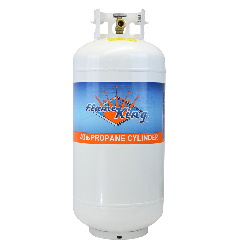 FLAME KING YSN5LB 5 Pound Propane Tank Cylinder, Great For Portable Grills,  Fire Pits, Heaters And Overlanding, White