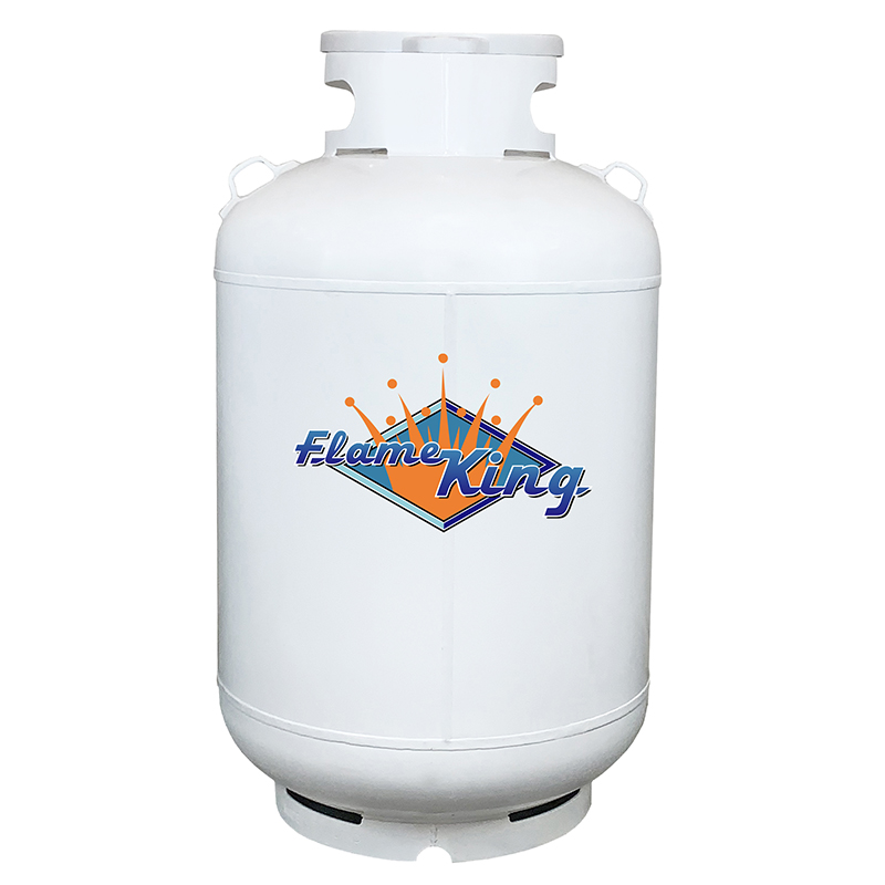 Flame King YSN420DOT 420LB DOT Propane Tank, Multi-Valves with Accurate Gas Level Gauge