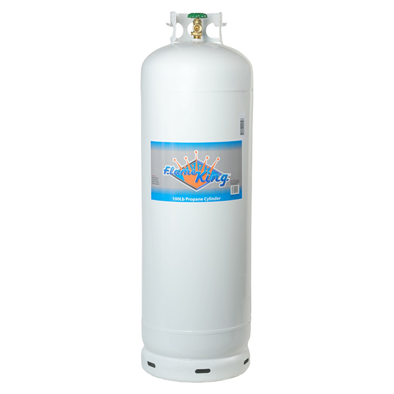 YSN100A 100 lb Steel Propane Tank Cylinder with 10% Pol Valve & Collar ...