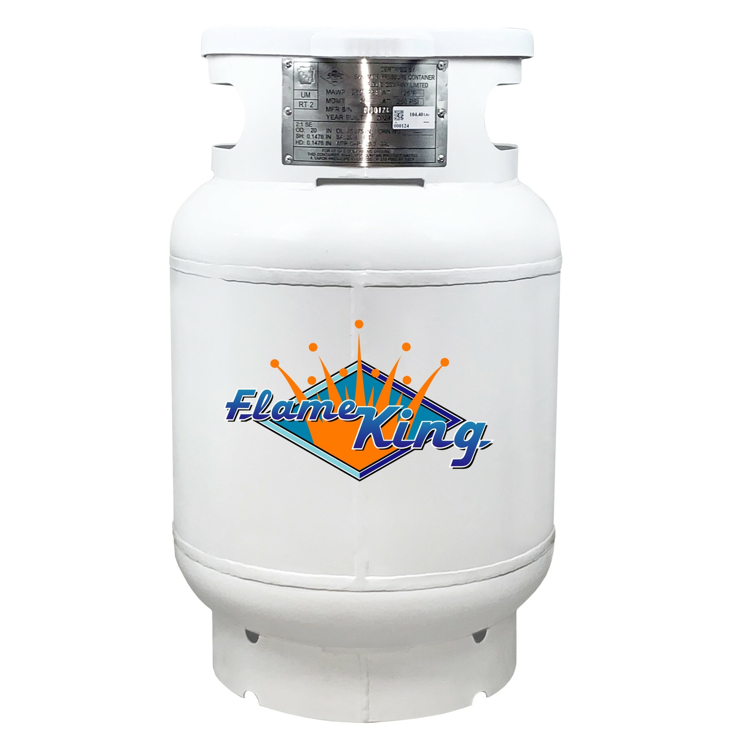 Flame King CYL100ASME 100-Pound ASME Propane Tank, Multi-Valves with Accurate Gas Level Gauge