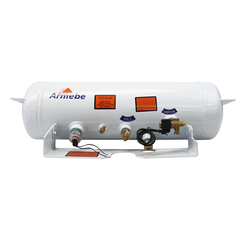 Flame King 20 lb. Propane Cylinder with Type 1 Overfill Protection Device  Valve and Built-In Gauge (Ships Empty) 