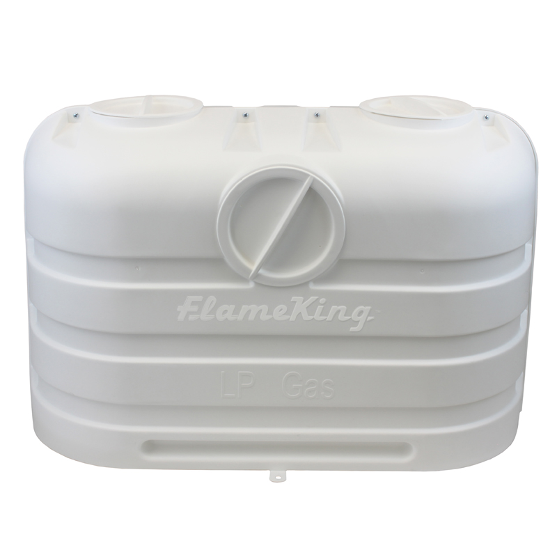 Flame King Dual 20LB Propane LP Tank Light Plastic Heavy Duty Cover for RV, Travel Trailer, Camper