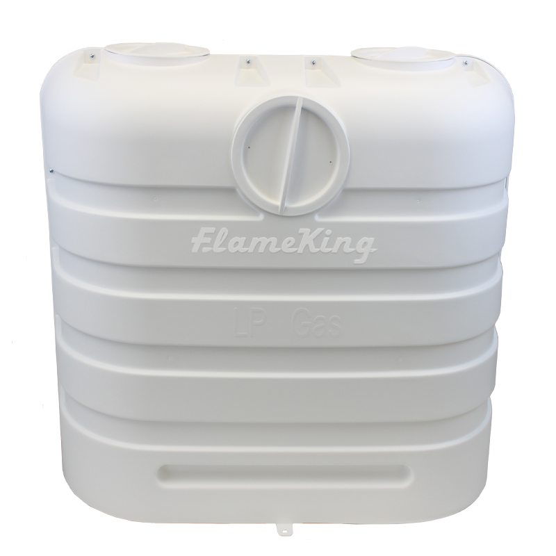 Flame King Dual 30LB Propane LP Tank Light Plastic Heavy Duty Cover for RV, Travel Trailer, Camper