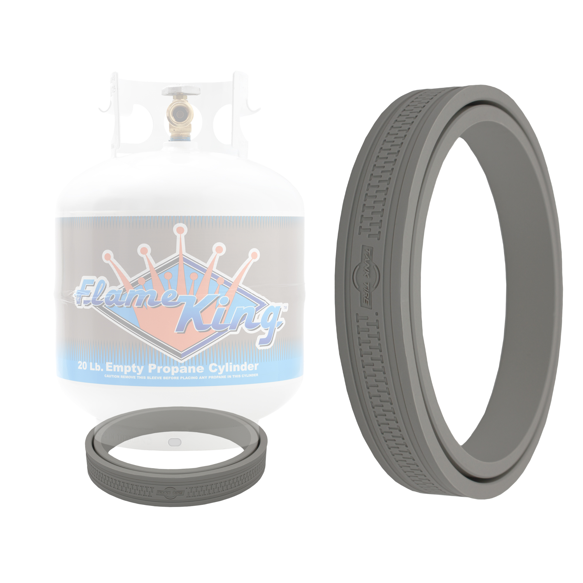 Flame King TankTire Propane Tank Ring Base – Protective Rubber Holder for 20-40LB Propane Cylinders – Prevents Rust Stains & Surface Damage