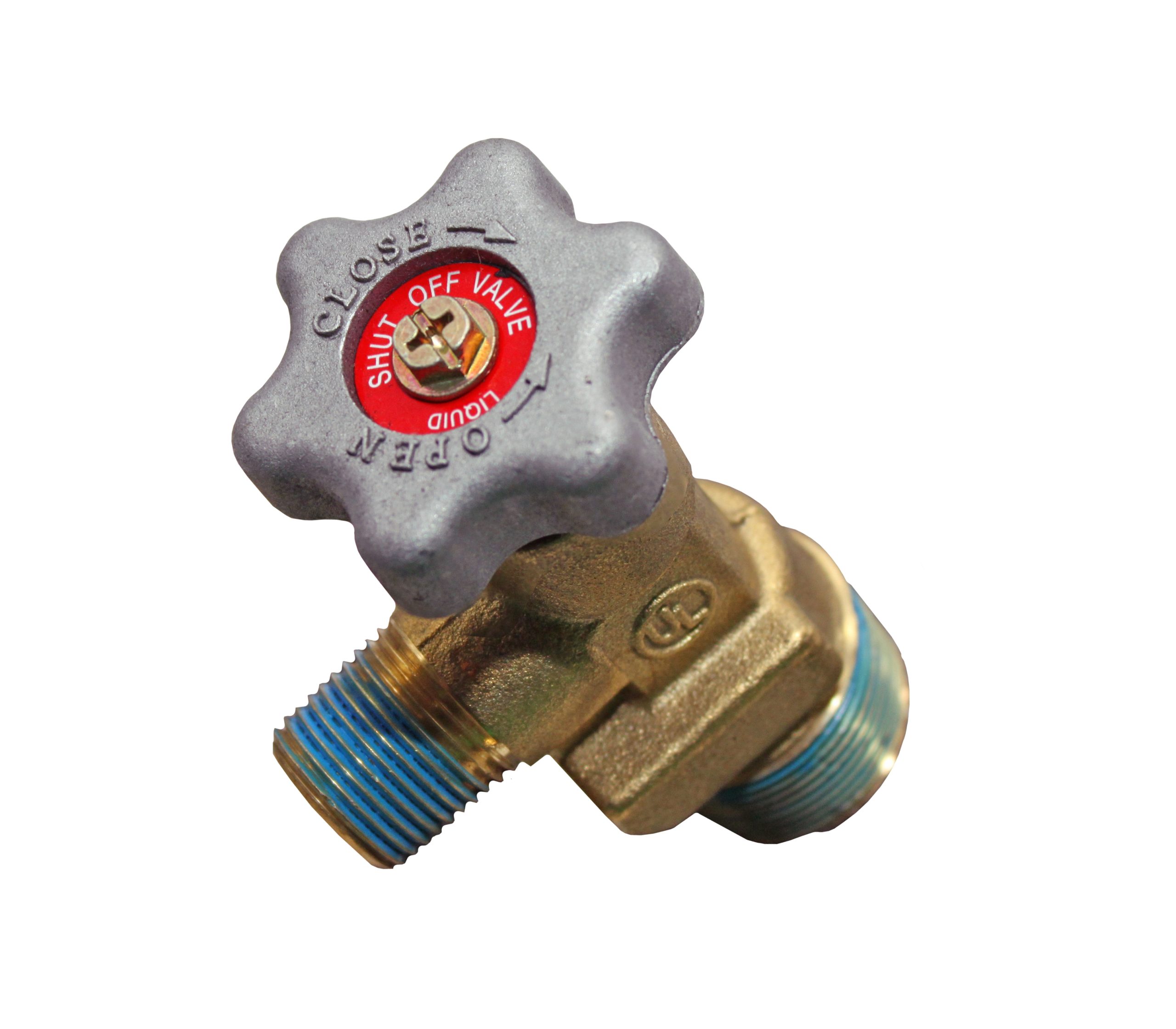 Flame King Forklift Propane Cylinder Service Valve – Liquid Withdrawal, Heavy-Duty Brass Construction, UL Listed